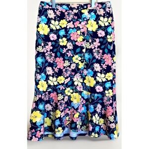 Women's skirt 8 Floral Feminine Easy Care Modest Knee Length Fairy Core Dainty